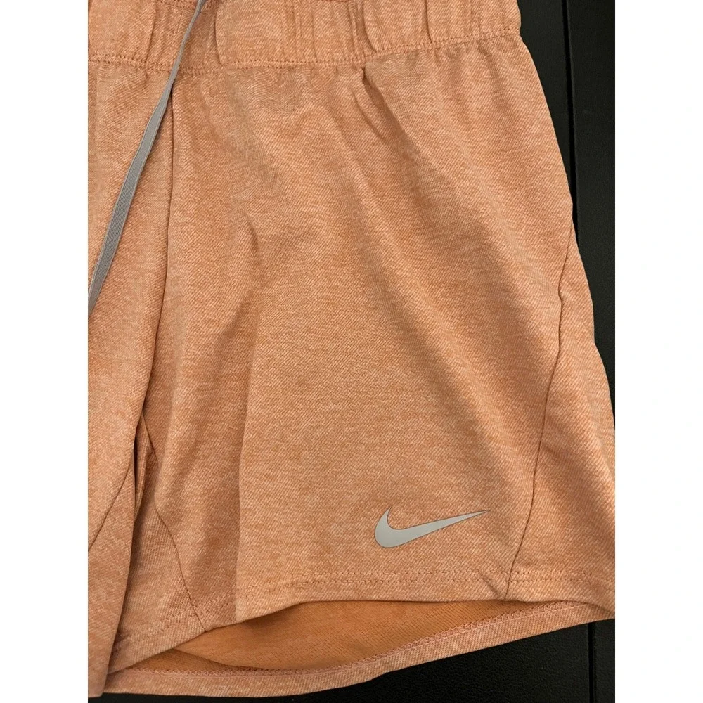 Nike Dri-FIT Womens Running Shorts Heather Orange Athletic Gym Size Small